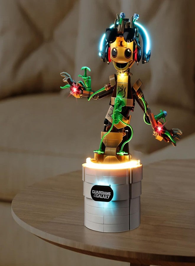 Kyglaring طقم إضاءة LED من Kyglaring متوافق مع مكعبات بناء Lego Dancing Groot 76297، ملحقات إضاءة مطورة لمجموعة نموذج 76297، أضواء فقط (النموذج غير متضمن)، إصدار كلاسيكي. - Image 5